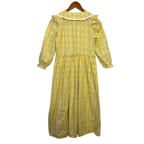 Spring Easter Pastel Twee Kidcore Coquette Floral Spring Church Midi Dress jr 12 - Picture 3 of 12